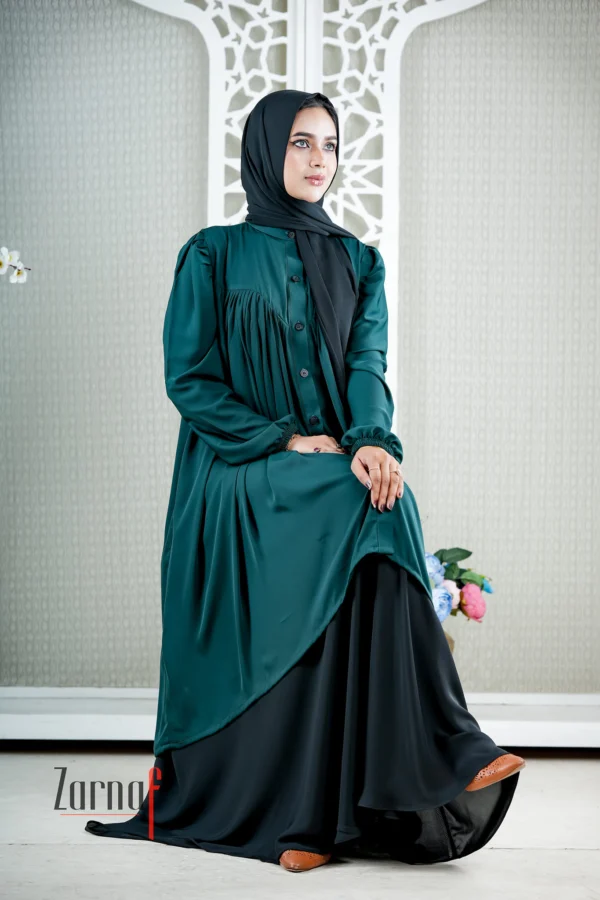 Sunflower Embroidery Abaya - Image 3