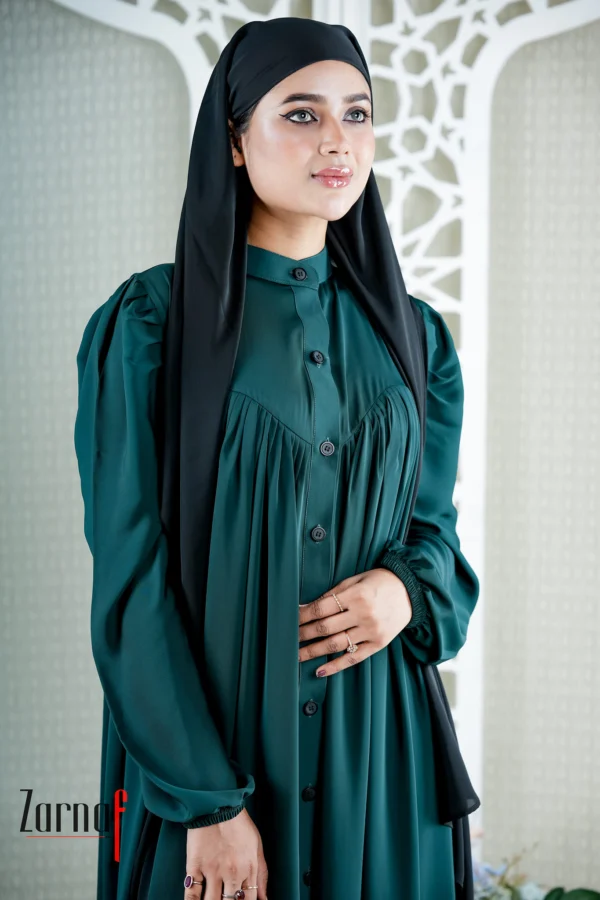Sunflower Embroidery Abaya - Image 4